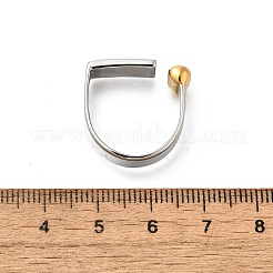 Rectangle 304 Stainless Steel Cuff Rings&nbsp;RJEW-S404-01B-GP