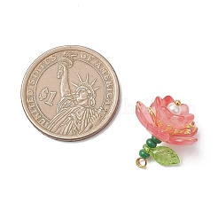 Glass Flower Pendants&nbsp;PALLOY-MZ01180
