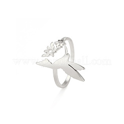 Adjustable 304 Stainless Steel Cuff Open Rings&nbsp;WG1E32F-01