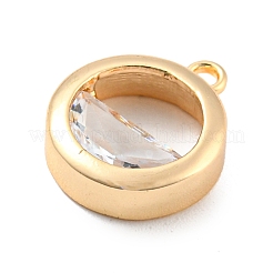 Brass Pave Clear Cubic Zirconia  Charms&nbsp;KK-Q801-02G