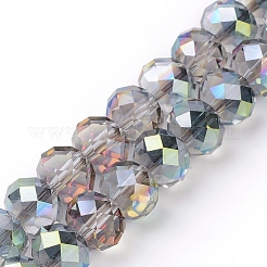 Electroplate Glass Faceted Rondelle Beads Strands&nbsp;EGLA-D020-10x8mm-15