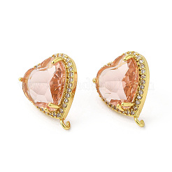 Rack Plating Brass Rhinestone Stud Earring Finding&nbsp;KK-C023-03