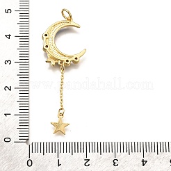 Brass Micro Pave Cubic Zirconia Pendants&nbsp;KK-K401-29G-03
