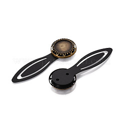 Alloy & Iron Bookmark Cabochon Settings&nbsp;PALLOY-N184-05AB