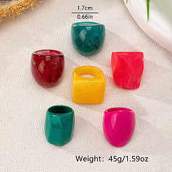 6Pcs Acrylic Finger Rings Sets&nbsp;FS-WG1DE8F-01