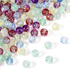200Pcs 4 Colors Baking Paint Transparent Glass Bead Strands&nbsp;DGLA-TA0001-07