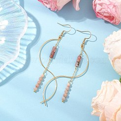 Column Natural Mixed Stone Dangle Earrings&nbsp;EJEW-JE06335