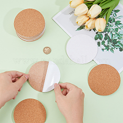 Round Self-adhesive Cork Cup Mats&nbsp;DIY-WH20095-075C