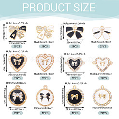 24Pcs 12 Styles Alloy Enamel Pendants&nbsp;FIND-TA0008-24
