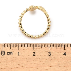 Brass Micro Pave Cubic Zirconia Cuff Rings&nbsp;RJEW-P169-01G