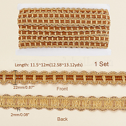 Polyester Curtain Lace Trimmer Ribbon&nbsp;DIY-WH0400-02C