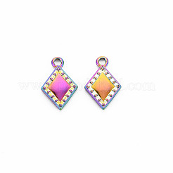 Rack Plating Rainbow Color Alloy Pendants&nbsp;PALLOY-S180-372