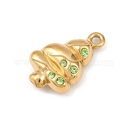 304 Stainless Steel Rhinestone Pendants&nbsp;LS-STAS-B116-04G