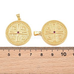 Brass Micro Pave Cubic Zirconia Pendants&nbsp;CU-CBAB99C-01B-G