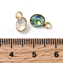 Brass Glass Pendants&nbsp;KK-K375-25G