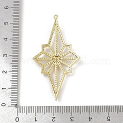 Brass Micro Pave Cubic Zirconia Pendants&nbsp;KK-M322-46G