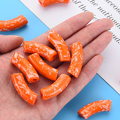 Opaque Spray Painted Acrylic Beads&nbsp;MACR-S372-001F-B09