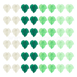 120Pcs 4 Colors Autumn Theme Transparent Frosted Acrylic Pendants&nbsp;TACR-PJ0001-03