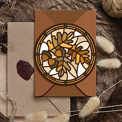 Autumn Leaf Carbon Steel Cutting Dies Stencils&nbsp;DIY-WH0309-2181