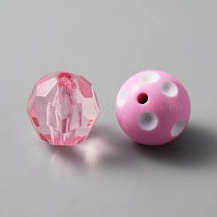Mixed Style Acrylic and Resin Beads&nbsp;MACR-WH0007-76