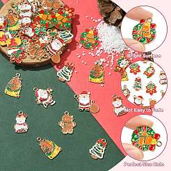 40Pcs 10 Styles Christmas Alloy Enamel Pendants&nbsp;FIND-CJ0003-32