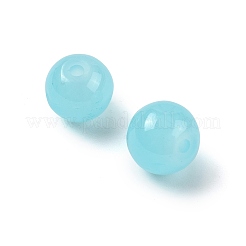 2 Strands Baking Paint Imitation Jade Glass Round Bead Strands&nbsp;DGLA-FS0001-20C