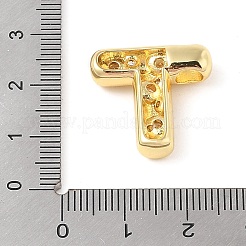 Brass Micro Pave Clear Cubic Zirconia Pendant&nbsp;KK-Z046-01G-T