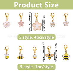 25Pcs Alloy Enamel Pendant Decorations&nbsp;HJEW-DC00144