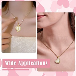 2Pcs 2 Styles Brass Pave Natural Shell Pendants&nbsp;KK-CJ0003-40A