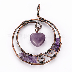 Natural Mixed Gemstone Big Pendants&nbsp;G-T133-R06