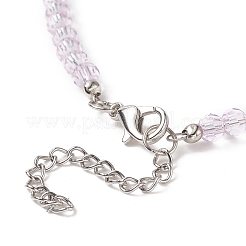 Faceted Gradient Color Glass Beaded Necklaces for Women&nbsp;NJEW-JN04195