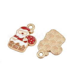 Christmas Themes Alloy Enamel Pendants&nbsp;ENAM-Z023-01G-07