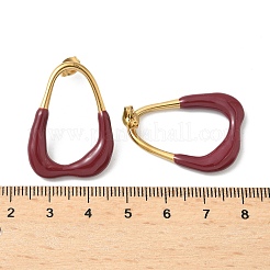304 Stainless Steel Enamel Stud Earrings&nbsp;EJEW-S276-01G