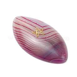 3Pcs 3 Styles Dyed Natural Brazilian Agate Cabochons&nbsp;PALLOY-JF04017-02
