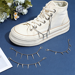 3 Sets 3 Styles 304 Stainless Steel Boot Strap Chains&nbsp;HJEW-SP0001-71