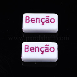 Opaque White Acrylic Beads&nbsp;MACR-N012-06