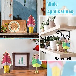 12Pcs 6 Styles Unfinished Wood Craft Decoration Supplies&nbsp;WOCR-CJC0002-002