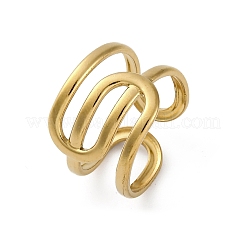 304 Stainless Steel Open Cuff Rings for Women&nbsp;RJEW-F174-03G
