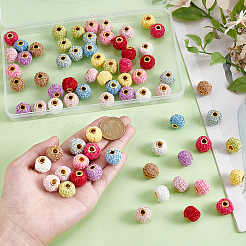 72Pcs 12 Colors Polyester European Beads&nbsp;OPDL-PH0001-08