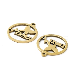 Mother's Day Ion Plating(IP) 201 Stainless Steel Pendants&nbsp;STAS-A090-22G