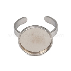 304 Stainless Steel Cuff Ring Components&nbsp;STAS-D372-07P-05