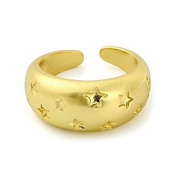 Brass Open Cuff Rings&nbsp;RJEW-B051-22G