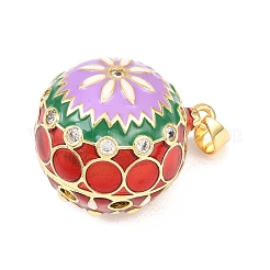 Brass Micro Pave Cubic Zirconia Pendants&nbsp;KK-C162-006G