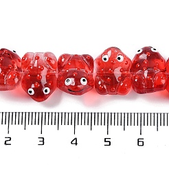 Transparent Glass Enamel Beads Strands&nbsp;GLAA-B021-05D