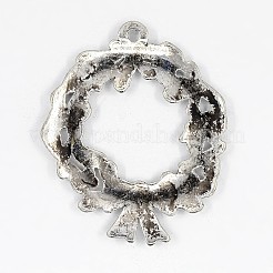 Christmas Wreath Alloy Pendants&nbsp;TIBEP-GC130-AS-RS