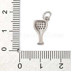 Brass Micro Pave Clear Cubic Zirconia Charms&nbsp;KK-P308-82P