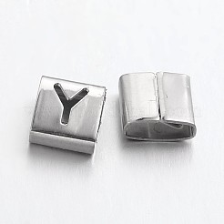 Tarnish Resistant 201 Stainless Steel Slide Charms&nbsp;STAS-L133-01