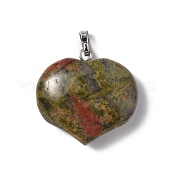 Natural Unakite Pendants&nbsp;G-G956-D02