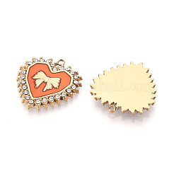 304 Stainless Steel Pave Crystal Rhinestone and Enamel Pendants&nbsp;STAS-T068-31A