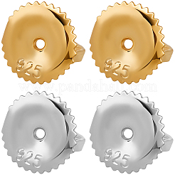 8Pcs 2 Colors 925 Sterling Silver Ear Nuts&nbsp;STER-BBC0008-36